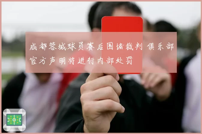 成都蓉城球员赛后围堵裁判 俱乐部官方声明将进行内部处罚